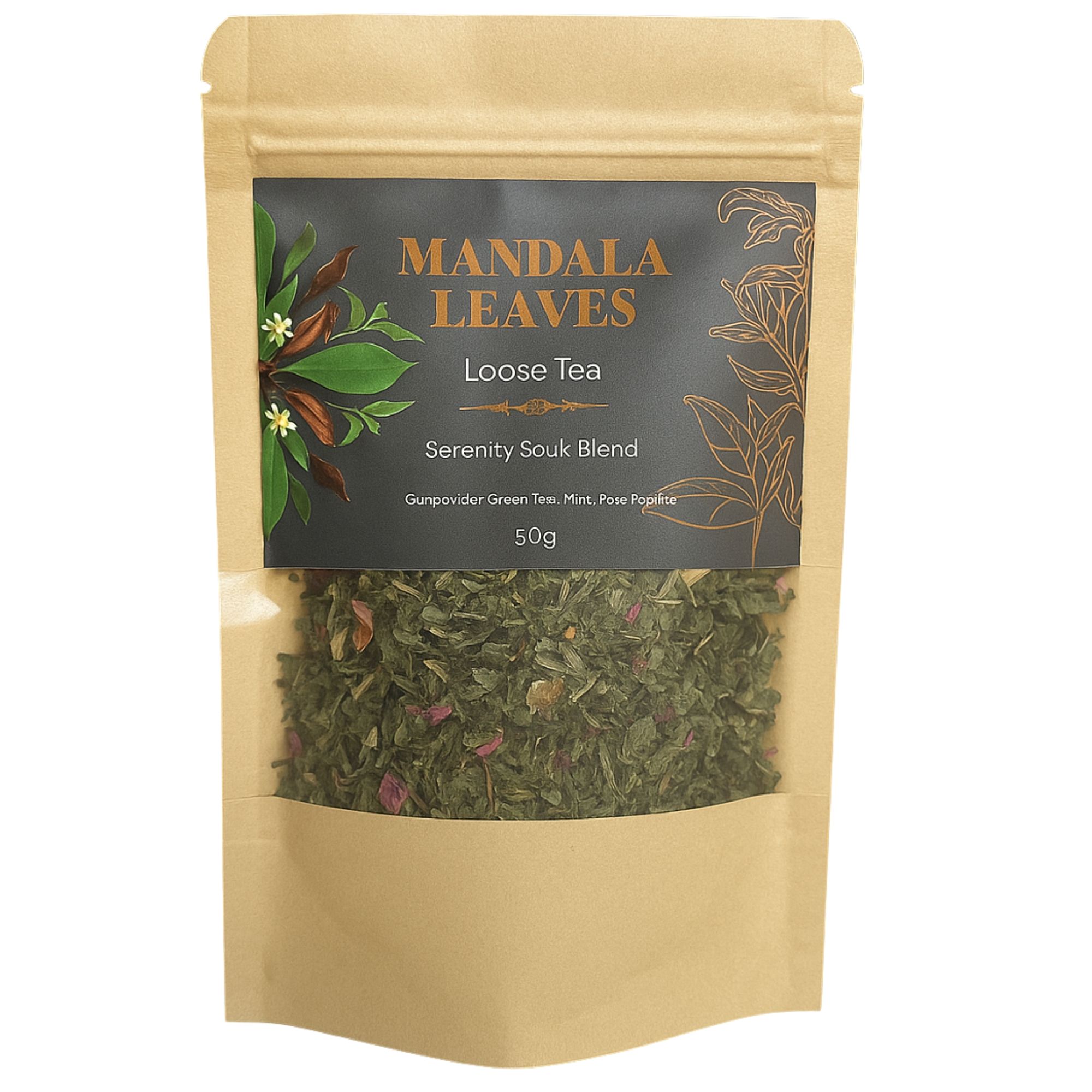 Té Verde Marrakech con Menta y Pétalos – 50 g - Imagen 2