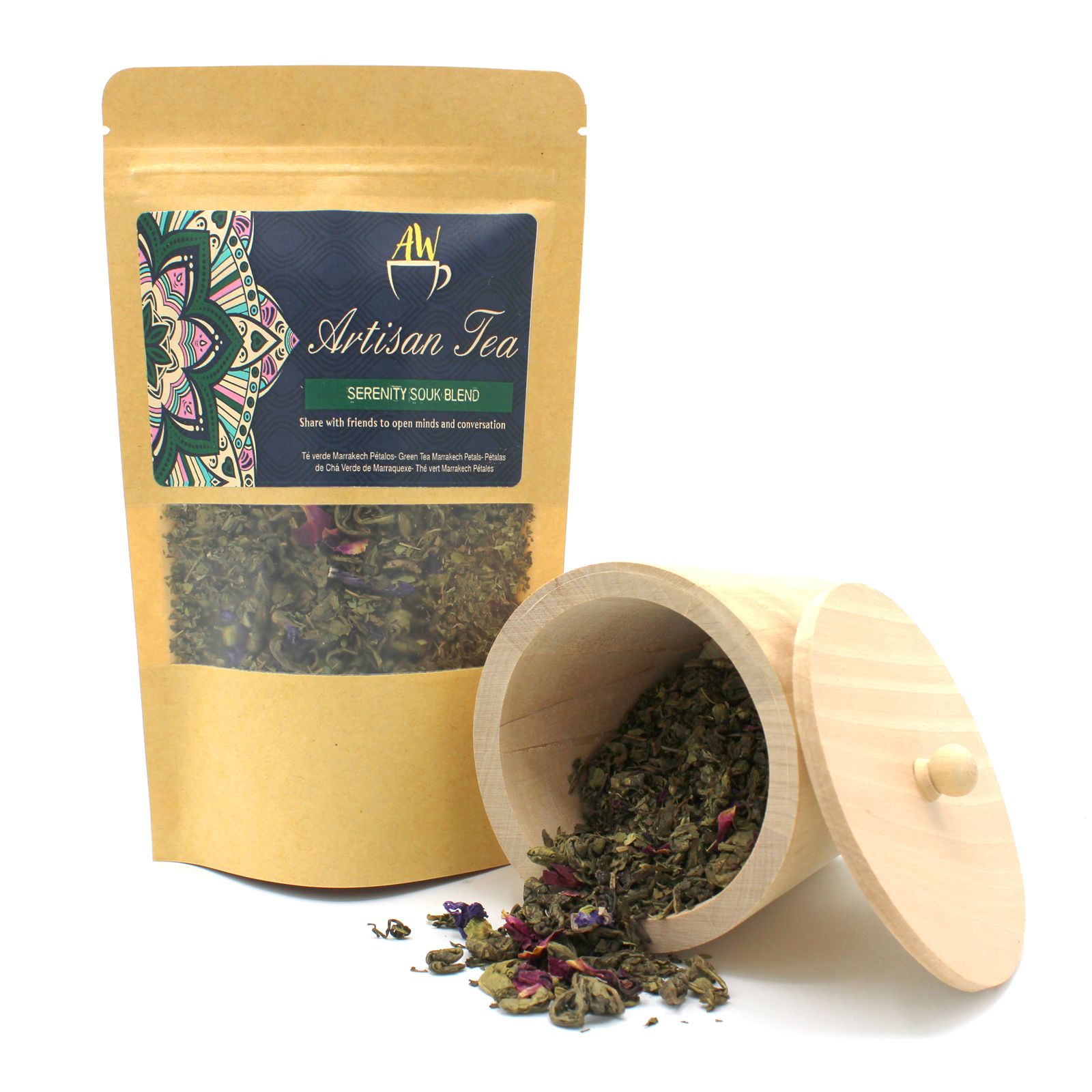 Té Verde Marrakech con Menta y Pétalos – 50 g - Imagen 3